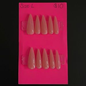 Sheer Pinky Press-on Nails